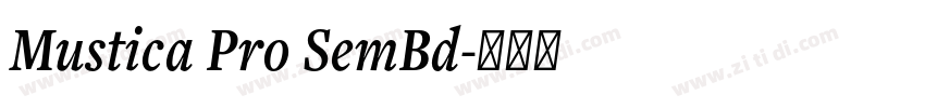 Mustica Pro SemBd字体转换
